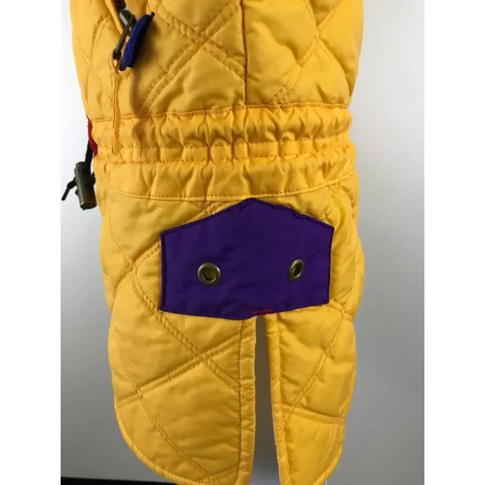 Obermeyer‎ Ski Vest Zip Buttons Yellow Patches Womens Size 14
